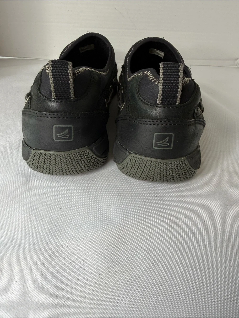 Sperry Men Ultralite Black Slip-On Boat Sea Kite Sport Moc Shoes Size 9